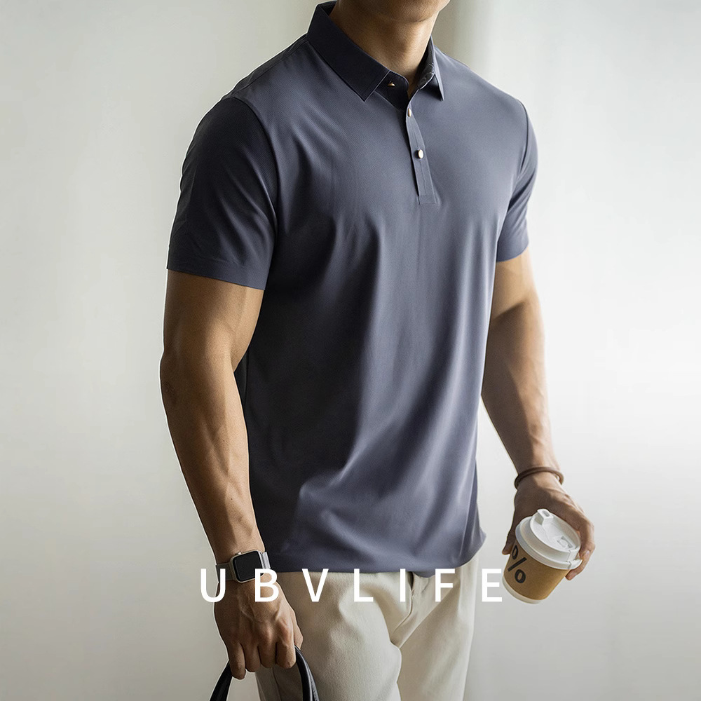 【清仓/不支持退&换】冰丝凉感短袖POLO衫男休闲翻领T恤半袖上衣