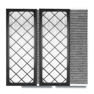 Suitable for Tesla Model Y, 4-piece external HEPA air conditioning filter with carbon cloth filter, cross-border