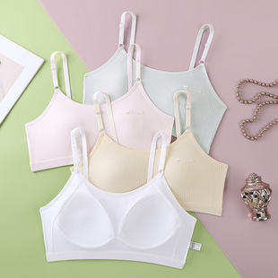 Girls' Underwear Bra Developing Junior High School Students Senior high school Students Ice Silk Breathable Thin Girls' Summer Vest