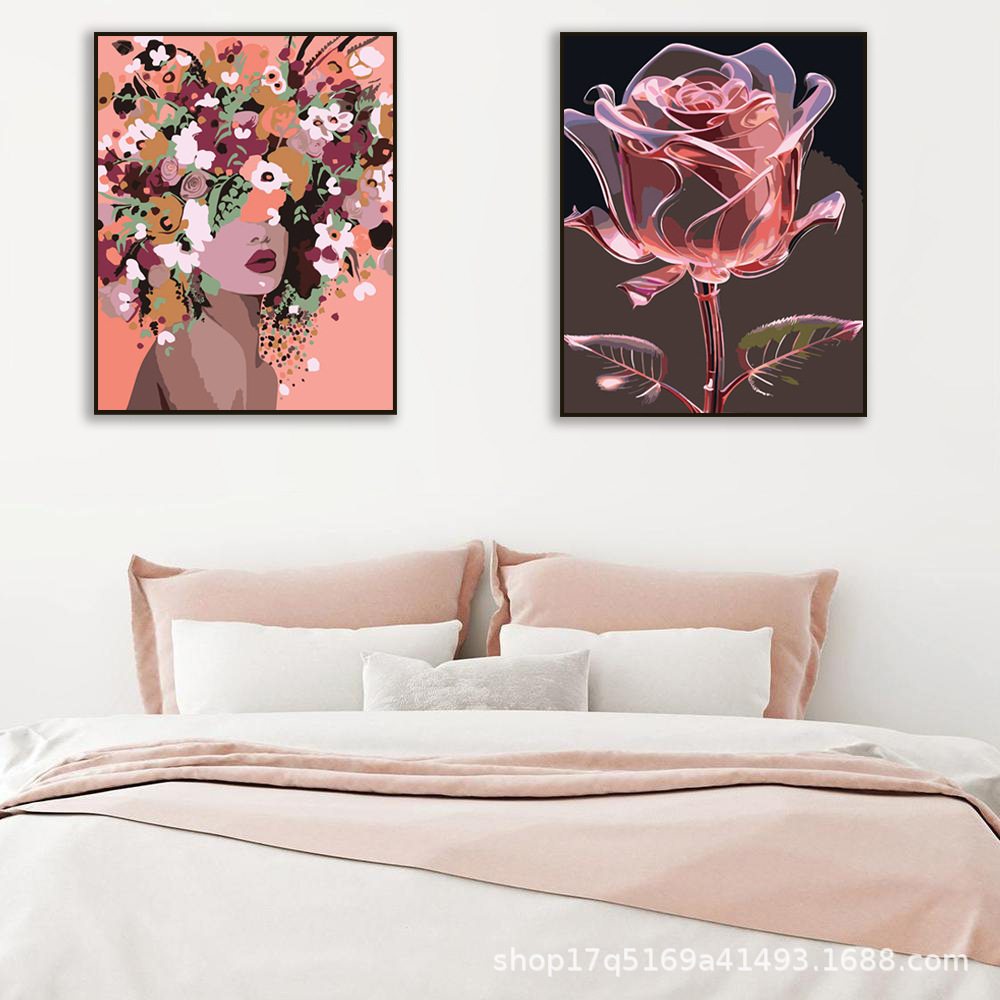 Pintura al óleo digital DIY pintura al óleo hecha a mano para colorear lona núcleo de pintura acrílica serie de estilo explosivo al por mayor y al por menor