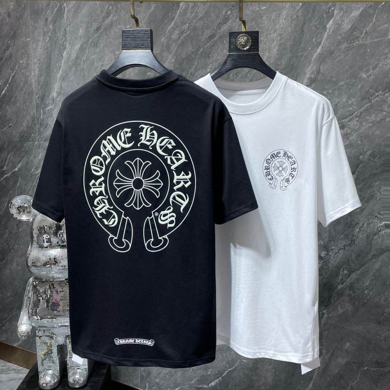 Correct version of the popular 23SS luminous horseshoe design short-sleeve T-shirt for men