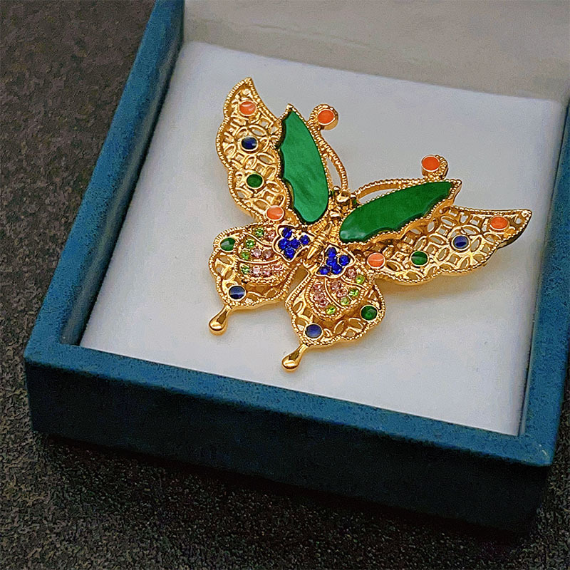 Retro Enamel Cut Out Butterfly Brooch, Classy Classy Corsage, Pressed Placket, Classy Niche Accessories Wholesale