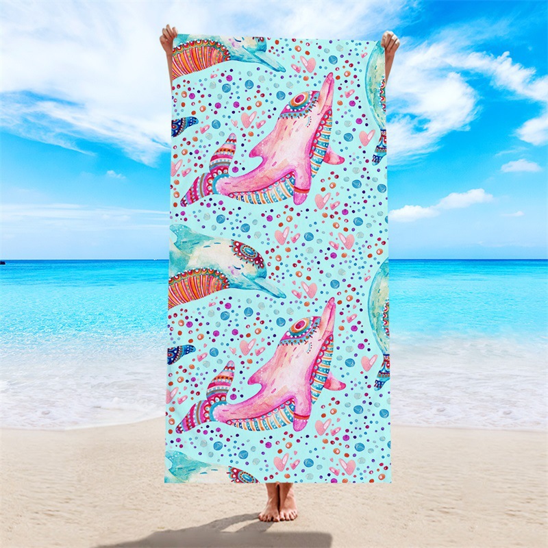 Comercio exterior Amazon toalla de playa de impresión digital europea y americana toalla de secado rápido toalla de felpa de microfibra toalla de baño de piscina