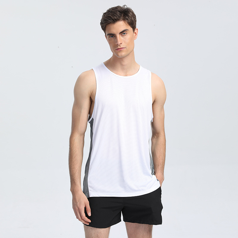 Maratón de verano corriendo Chaleco de secado rápido deportes de hombres y mujeres mismo elástico suelto con sensación de hielo entrenamiento superior ropa de fitness