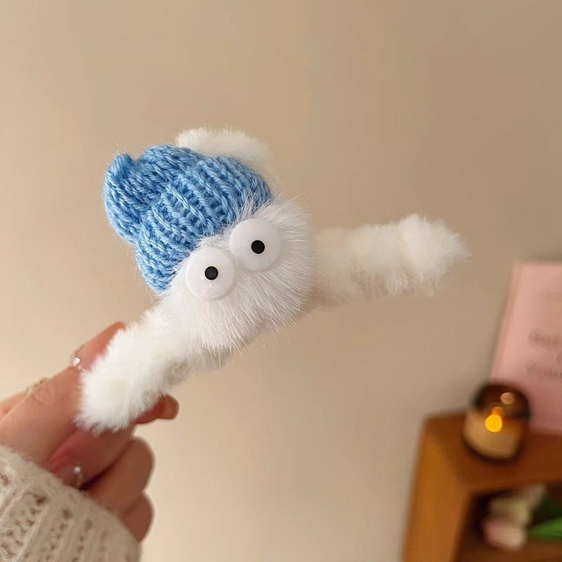 봉제 단면 연탄 흰색-11cm