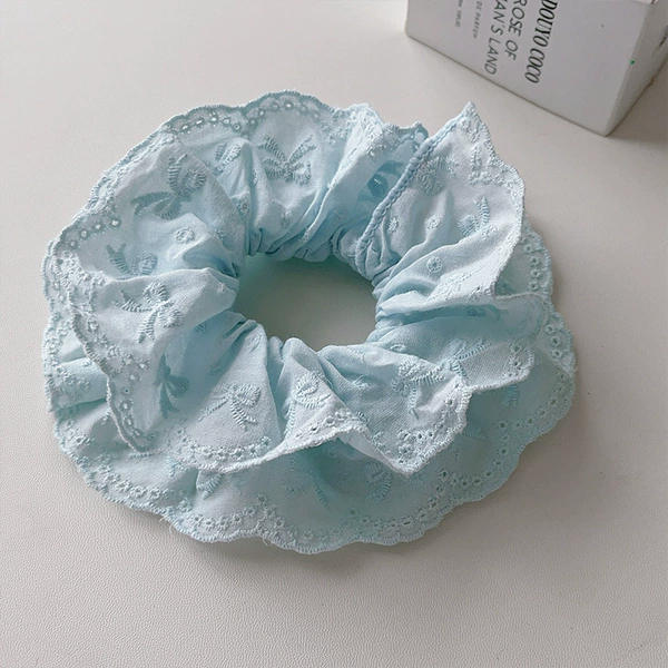 Lushe double -layer edge sky blue