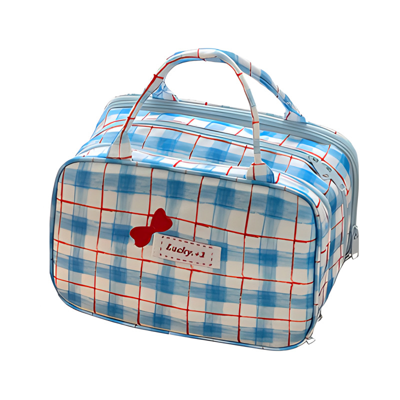 Bolsa de maquillaje de gran capacidad de alto valor facial portátil de viaje avanzado multifuncional productos de cuidado de la piel bolsa de lavado de alto valor facial