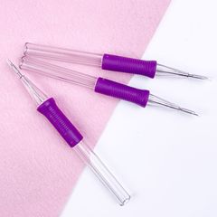 戳戳樂塑料柄戳針鈎針1.5mm 手工編織工具diy垛花戳花繡花刺繡針