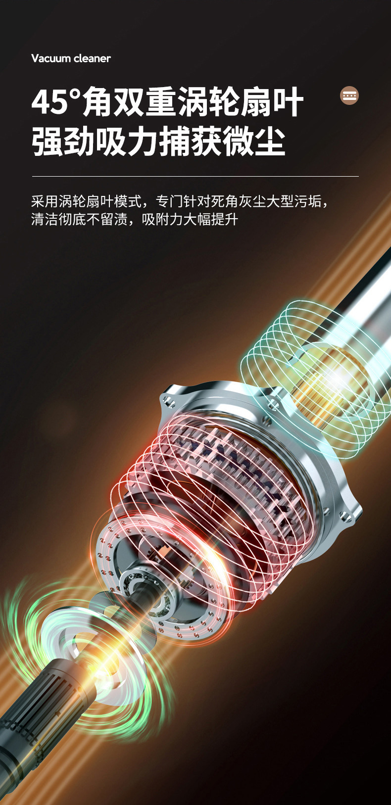 Wireless Charging Vacuum Cleaner, Portable Handheld Vacuum Cleaner for Home and Car Use, Strong Suction, High-Power Vacuum Cleaner, Cross-Border