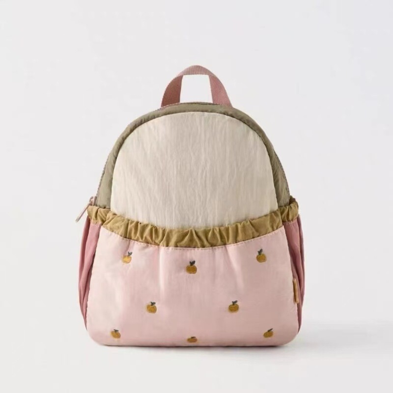 Cross-Border Children's Backpack with Color Matching, Cute Apple Embroidery, Kindergarten School Bag, Infant Mini Lightweight Travel Backpack Cross-Border Children's Backpack with Color Matching, Cute Apple Embroidery, Kindergarten School Bag, Infant Mini Lightweight Travel Backpack