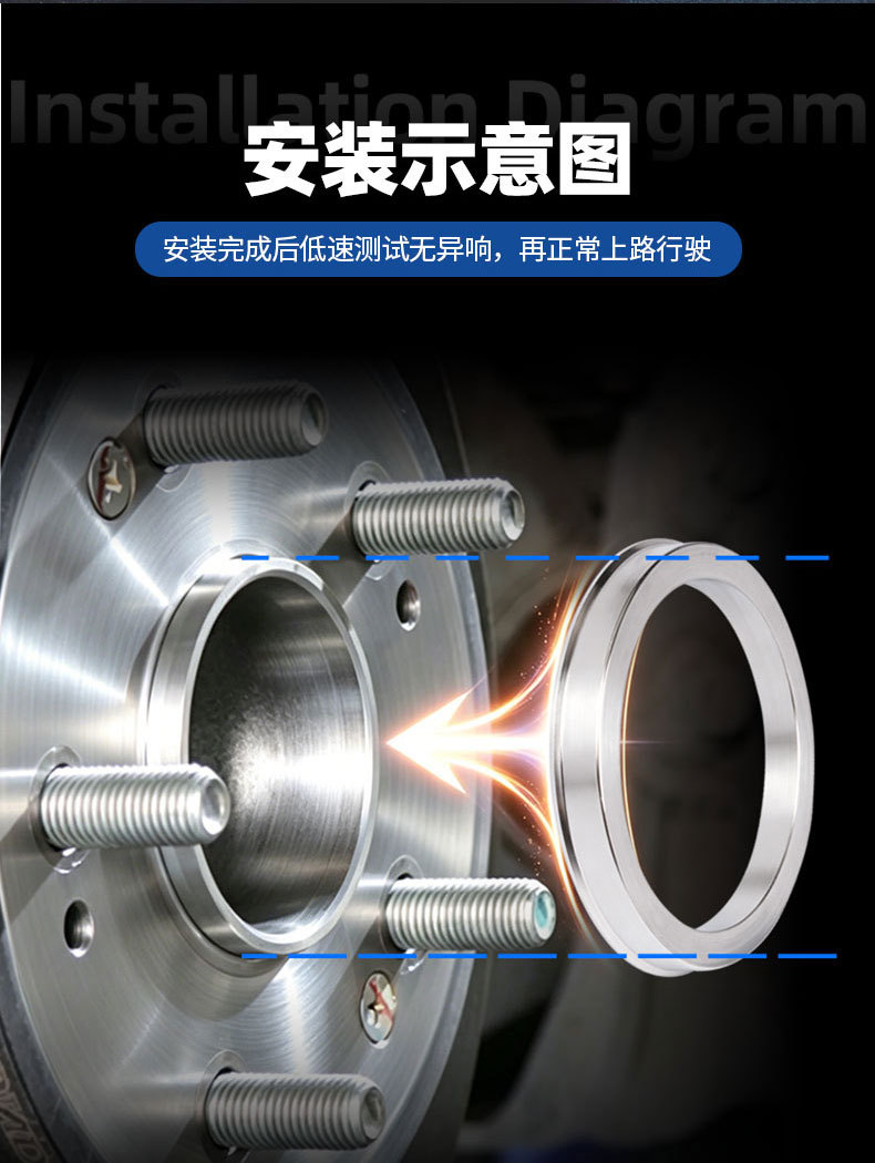Car wheel hub reducer ring, aluminum alloy center hole reducer ring, wheel hub modification gasket, direct sale from wheel hub manufacturer