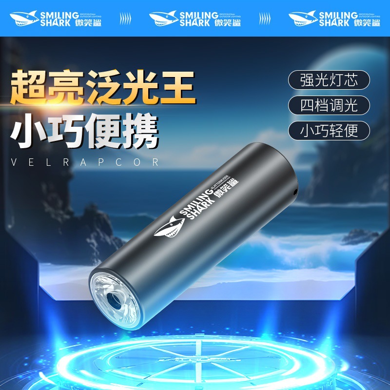 迷你随身小手电四档调节便携式户外手电筒ABS轻巧USB充电手电筒