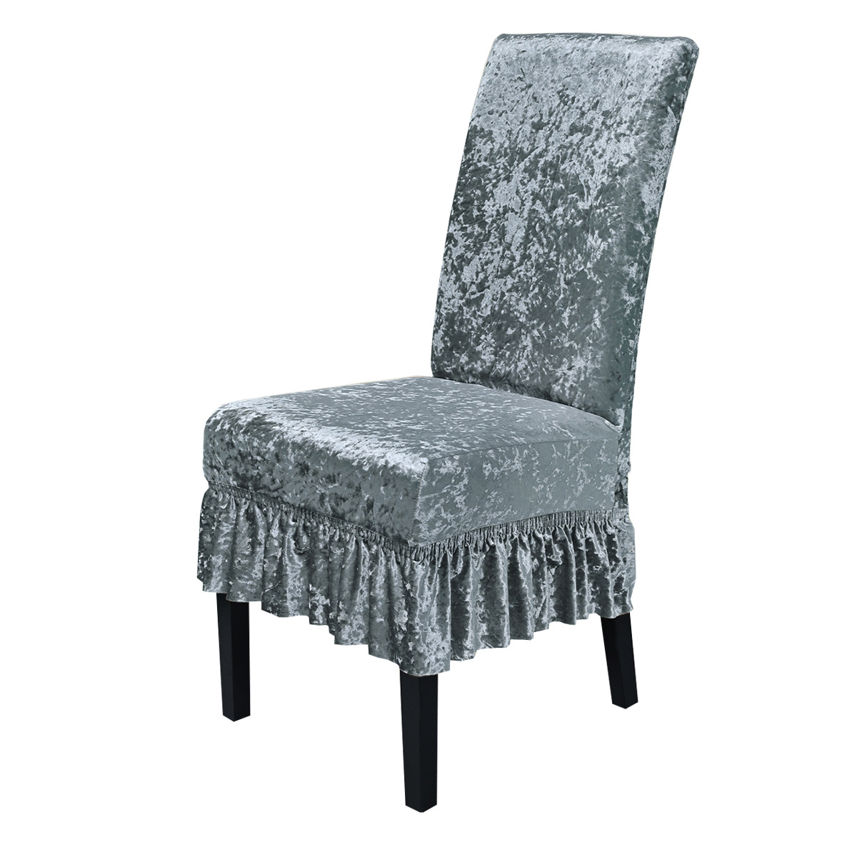 Amazon transfronteriza elástico diamante de oro de aluminio cubierta de silla cubierta de silla de respaldo alto de color sólido universal hoteles domésticos