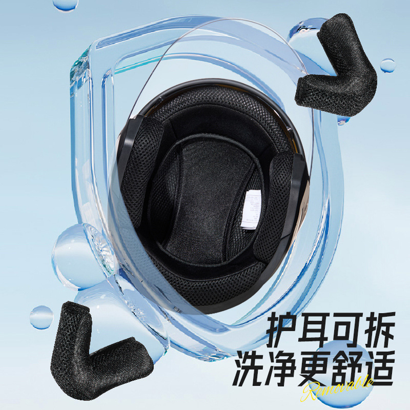 Nuevo casco certificado 3C de clase A para motocicletas, motos y vehículos eléctricos, casco de conducción de doble lente para mujer para todas las estaciones.