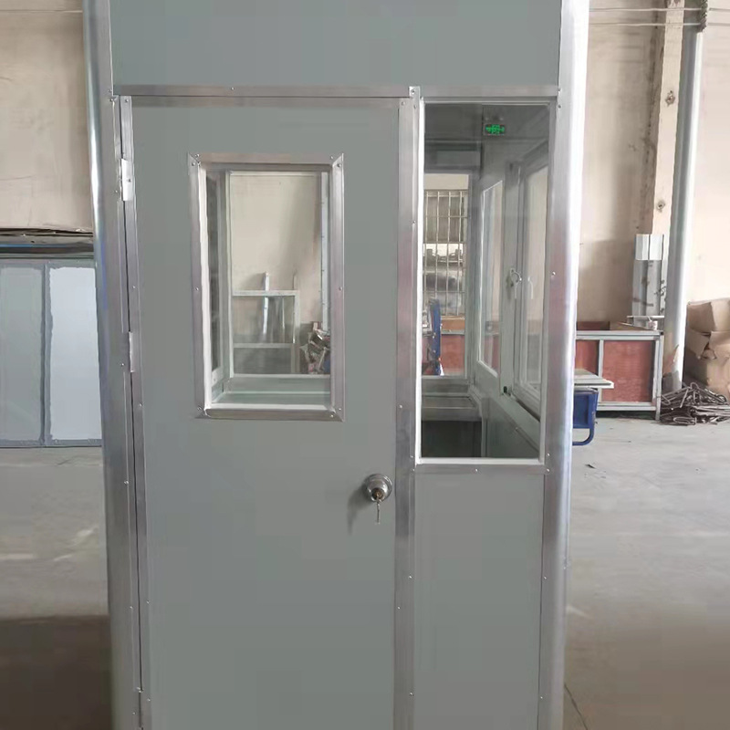 Cabina de contenedores guardia de la comunidad sala de servicio de seguridad cabina de acero de color móvil al aire libre estacionamiento cabina de peaje