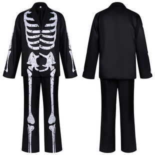 Man Tianyu Cross-Border Halloween Men's and Women's Adult Medieval Performance Costumes Skeleton Tyrant Performance Costumes Cos Costumes
