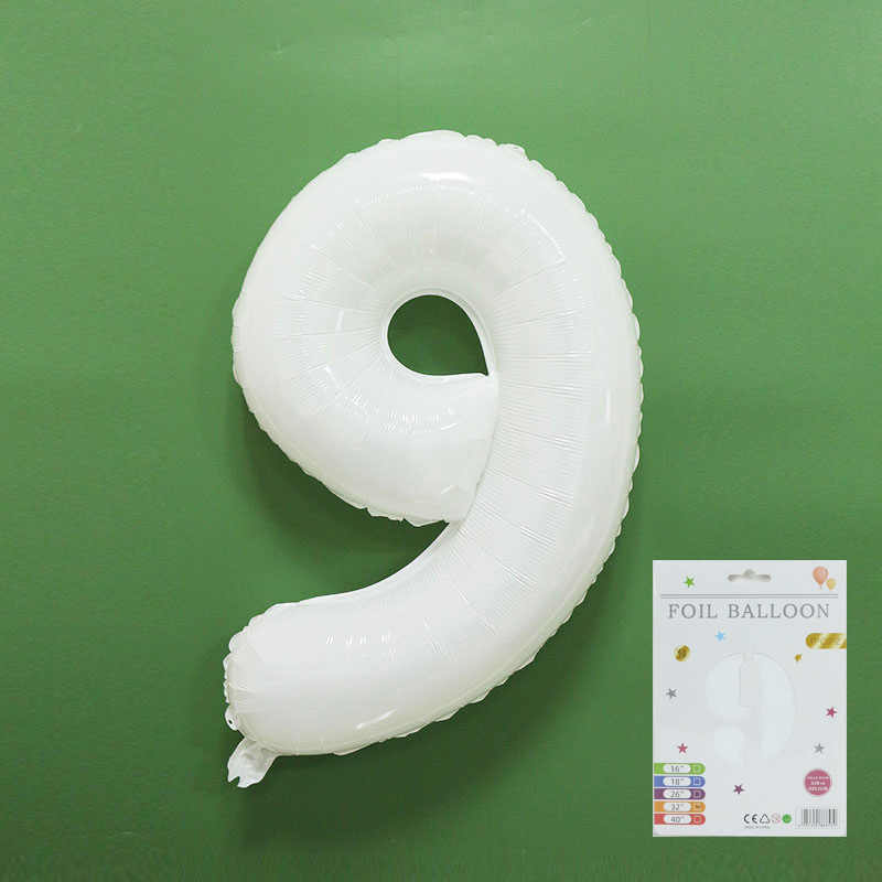 Globo digital de 32 pulgadas, embalaje de tarjeta de papel independiente, versión estadounidense, película de aluminio delgada, embalaje fino, papel de aluminio, globo de cumpleaños