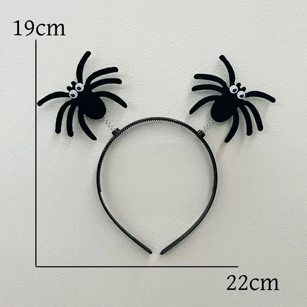 Black double spider headband