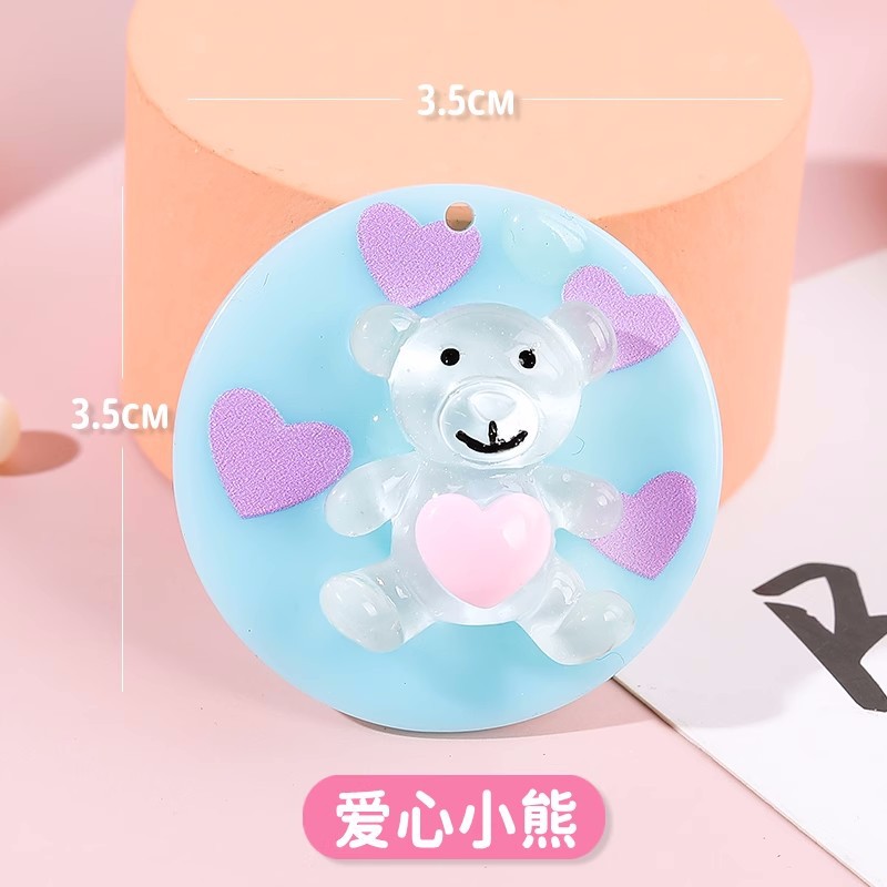 Acrylic pendant, with little bears