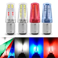 Мотоцикл автомобиль светодиодный стоп-сигнал мигающий 1157 2835 SMD RGB течная Вода цвет задний фонарь