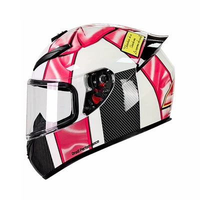 Four-Season Helmet, Foreign Trade | Motorcycle Safety Supplies - qk111-pink-bow-with-clear-lenses-s