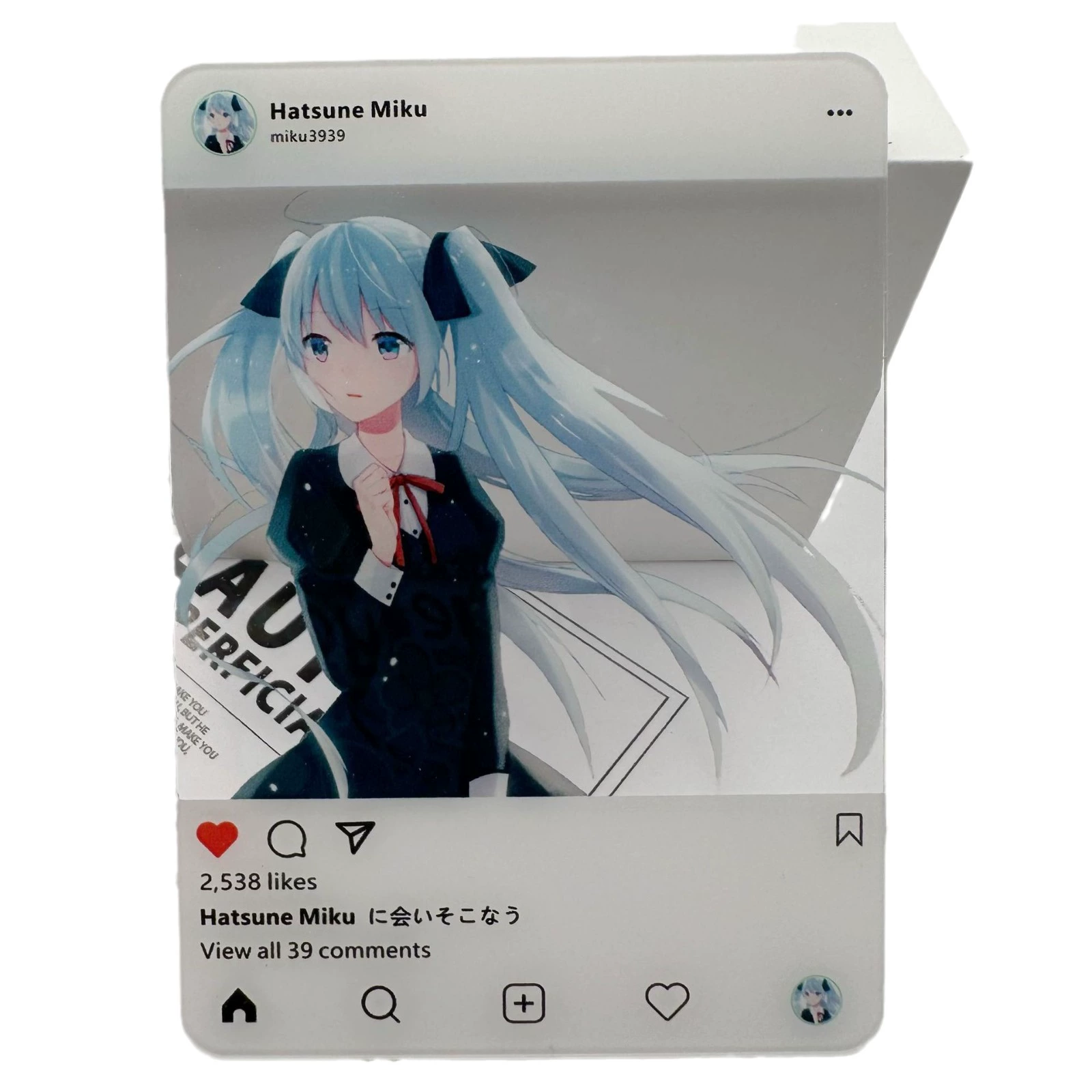 Акриловая фотокарточка (Xiaohongshu) Hatsune Miku, размеры 8,5×5,5–8,9×6,35 см, коллекционные дизайны