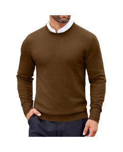A 87000 Casual Solid Color Round Neck Sweater ��ɫ�A�Ië��