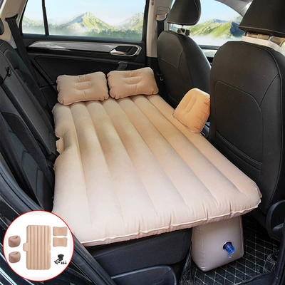 Inflatable Mattress Car Rear Sleeping Vehicle-mounted inflatable bed - split-straight-beige-double-pier