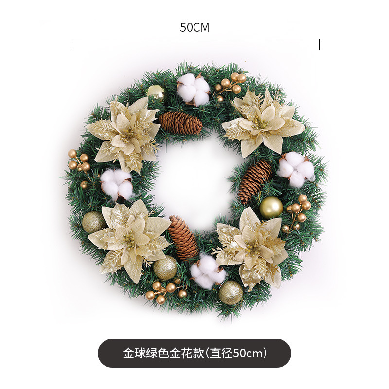 Navidad decoración Garland ratán 40/50/60cm Navidad decoración escena diseño puerta colgante ratán decoración suministros