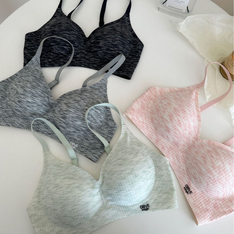 Traceless Good-looking Small Chest Push-up Underwear Comfortable No-rims Push-up Bra Fashion Letter Sports Style Bra