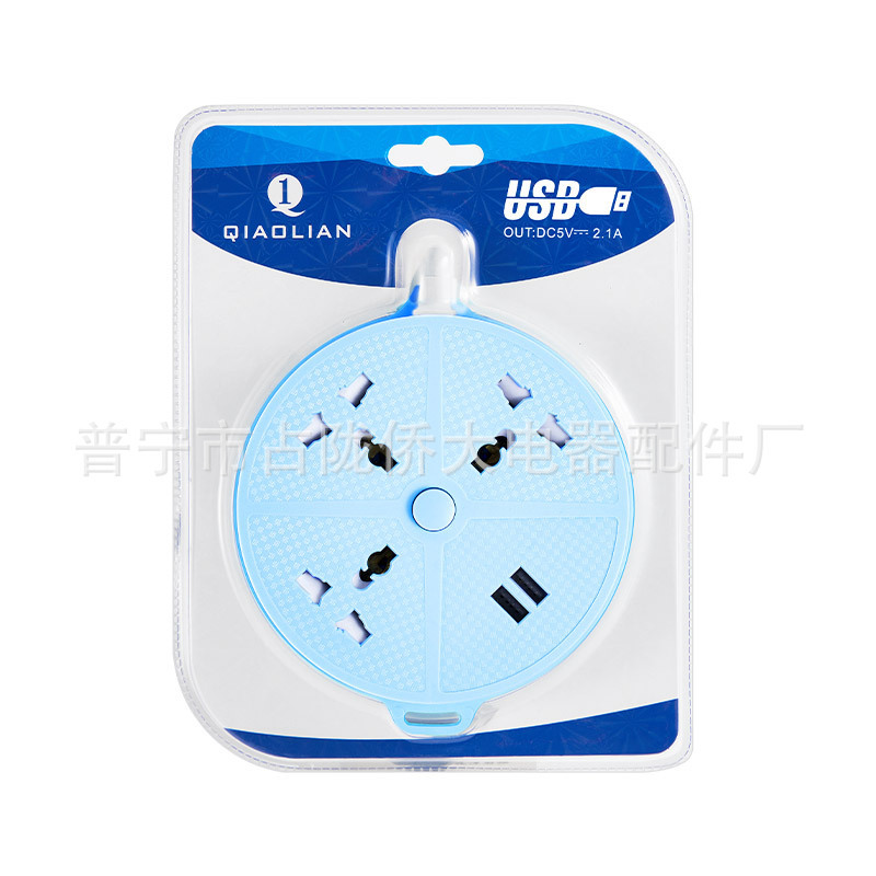 Fabricante de suministro de enchufe de fila creativo multifuncional con enchufe de cable de alimentación de placa de enchufe de carga USB suministro transfronterizo