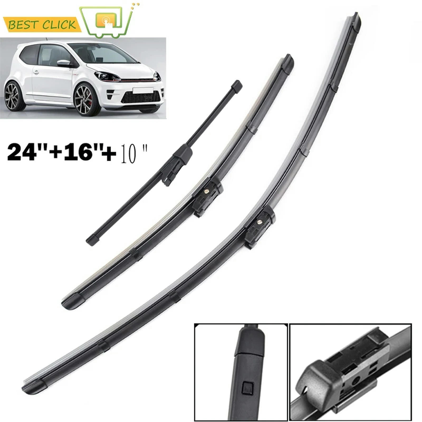 Suitable for Volkswagen VW UP2011-1017 windshield wiper MXDDWLKJ wiper 24 16 10 wiper