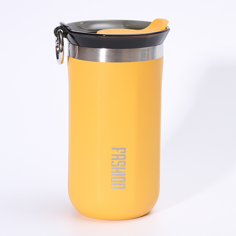Simple 450mL Acero inoxidable ventosa al aire libre portátil coche taza hombres y mujeres moda taza de café