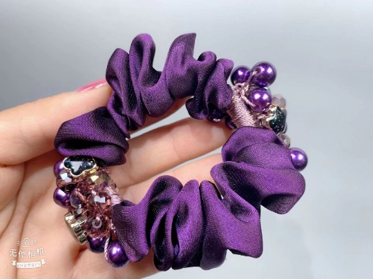 Nuevo estilo banda de goma de cristal perla diadema pulsera de las mujeres grasa salchicha banda de pelo temperamento simple corbata de pelo grande Mori cuerda de pelo de las mujeres