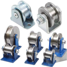 45号轨道T型单边全钢脚轮H型钢轨轮子150铸钢地铁轮万向轮