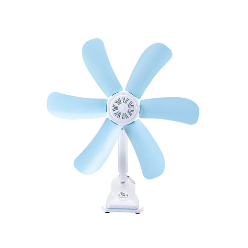 Qifeng 600# Clamp Fan Office Six-Leaf Desk Electric Fan Clamp Fan Dormitory Household Available for Cross-Border Supply