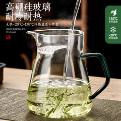 げっ歯の公道の杯のガラスは濾過ガラスのお茶の海を持って厚くて高ホウ素のシリコンの大容量の色彩を持って茶器の緑のティーポットを分けます。
