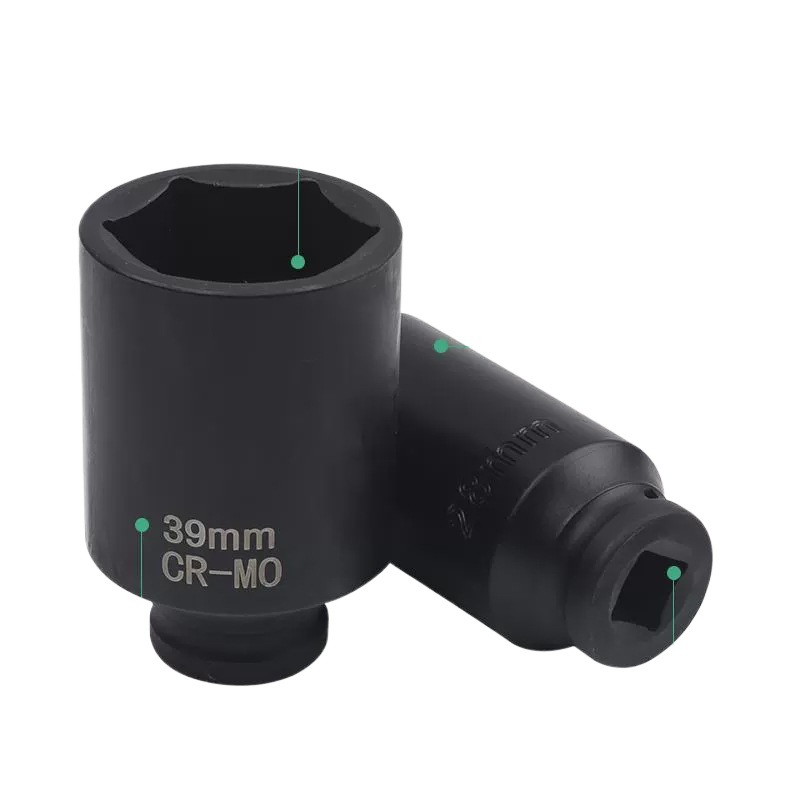 1/2 pulgada alargada manga de cañón de aire 1/2.5mm interfaz llave eléctrica manga neumática pesada acero de aluminio de silicio 78mm