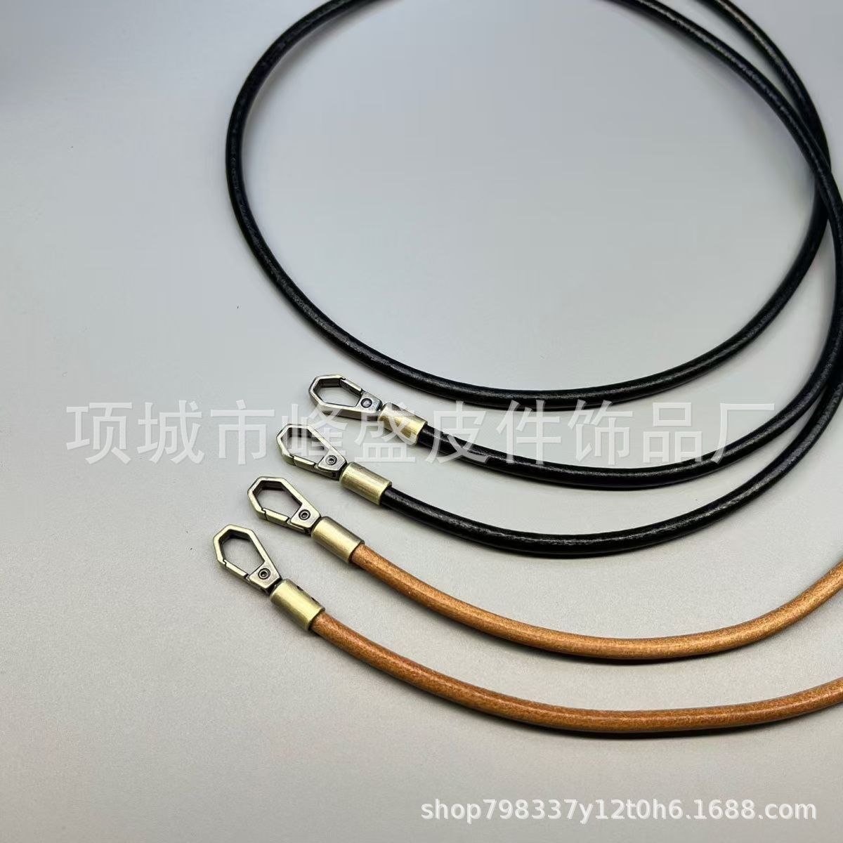 Source Manufacturer Approximately 8mm Thick Round Leather Cord Strap Handle 45cm Single Shoulder Crossbody DIY Handmade Bag Accessories