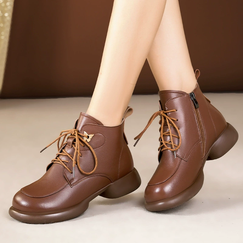 Martens, warm low boots, shoes for leather shoes, genuine leather