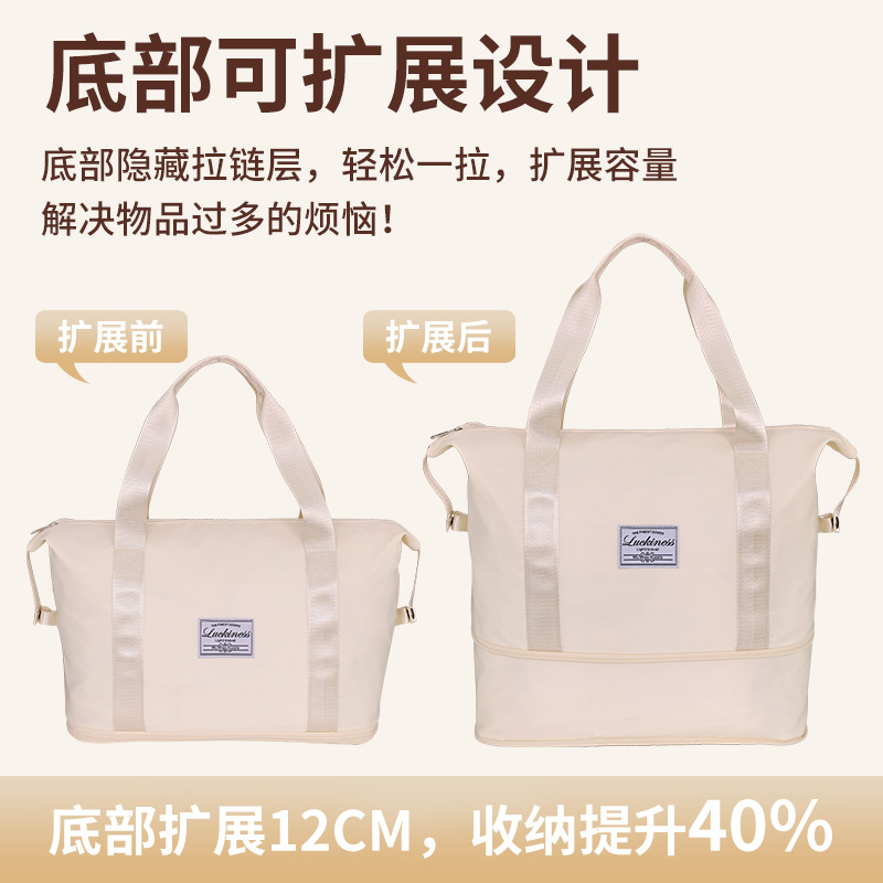 Bolsa de viaje de las mujeres de gran capacidad portátil impermeable bolsa de equipaje de viaje de embarque de fitness bolsa de maternidad bolsa de almacenamiento image 5