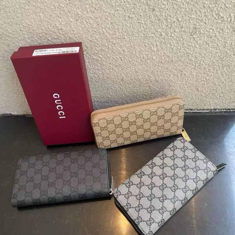 Foreign trade cross-border supply: European and American fashion women's long wallet with zipper and printed letter design