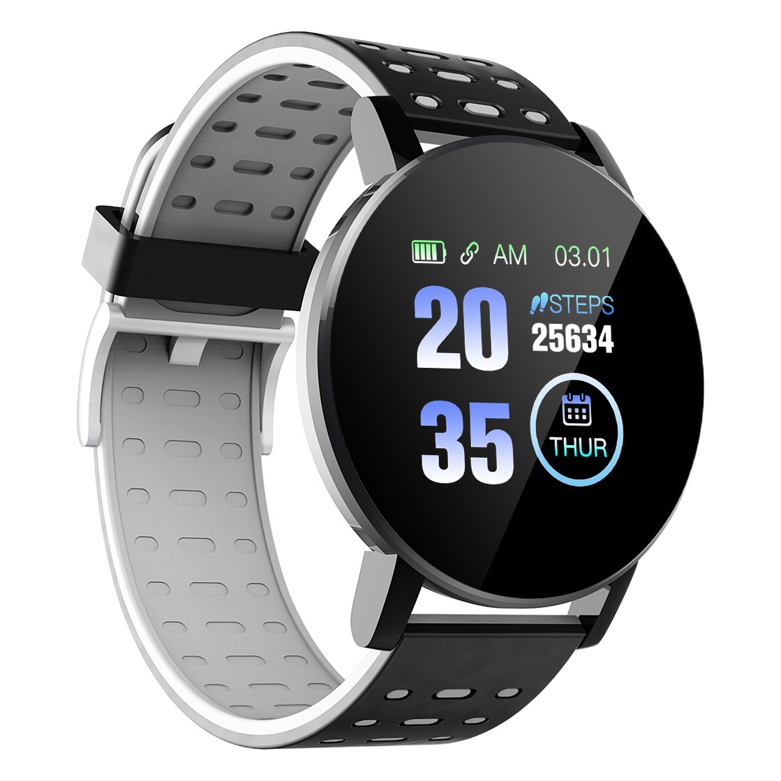 Pulsera Inteligente 119plus con Bluetooth, Monitor de Ritmo Cardíaco, Podómetro, Recordatorio de Llamadas e Información, Regalo, Fábrica, Deportes, Salud