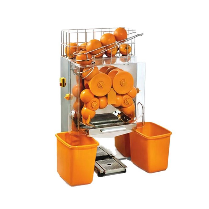 Tienda de té con leche comercial, restaurante buffet, prensa de doble cabezal de naranja fresca, exprimidor de escritorio de naranja con limón y pomelo multifuncional