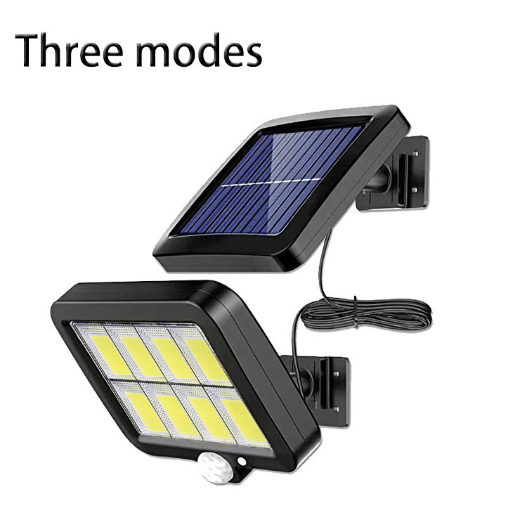 Luz de jardín con energía solar, luz de pared impermeable con sensor de movimiento para exteriores, iluminación para garaje, sensor inteligente, súper brillante.