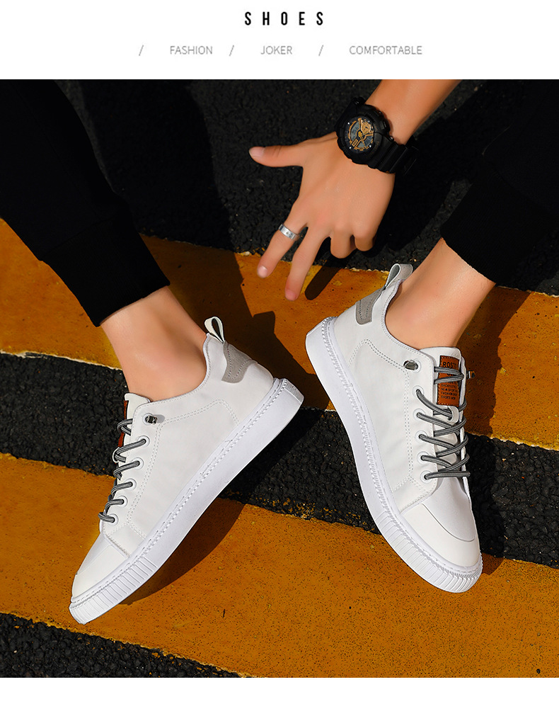 s Summer White Shoes Canvas Casual Shoes Breathable Sneakers Fashion Trendy Men's Casual Shoes Low Top Sports Shoes Men's Shoes_voghion.com