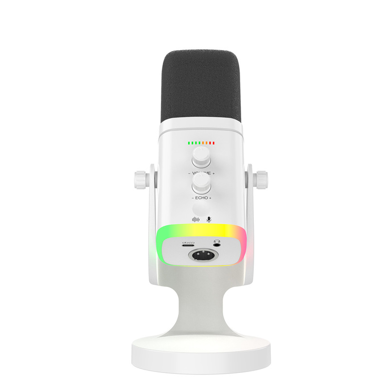 クロスボーダー XLR/USB ダイナミックデュアル目的 RGB マイクコンピュータ競技用マイク USB 携帯電話コンピュータ録音|undefined