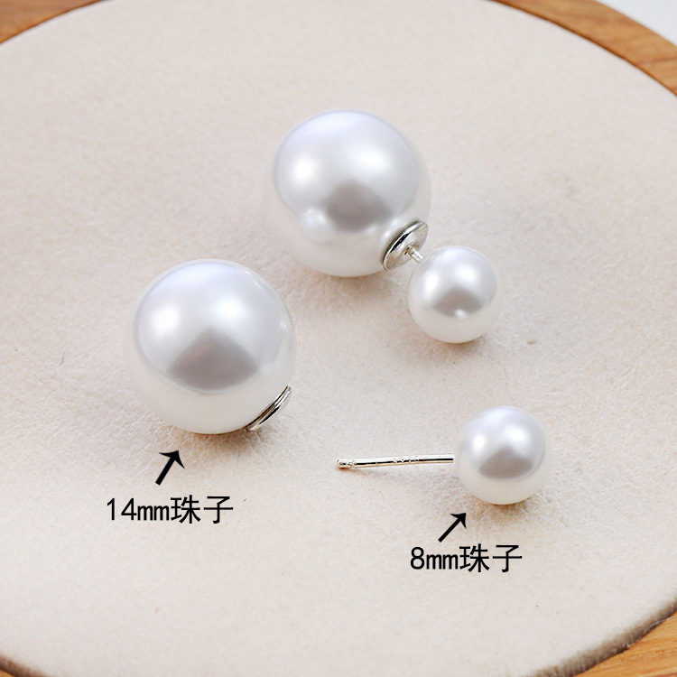 Fast Silver Jewelry European and American Korean Version Silver Earrings Pearl S925 Silver Earring Earring Factory Wholesale 