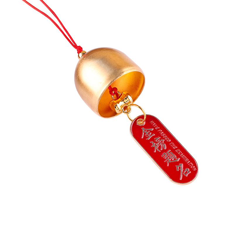 Metal wind chimes pendant diy handmade Christmas bell accessories jewelry wish Chinese style lucky card with Bell hammer ornaments