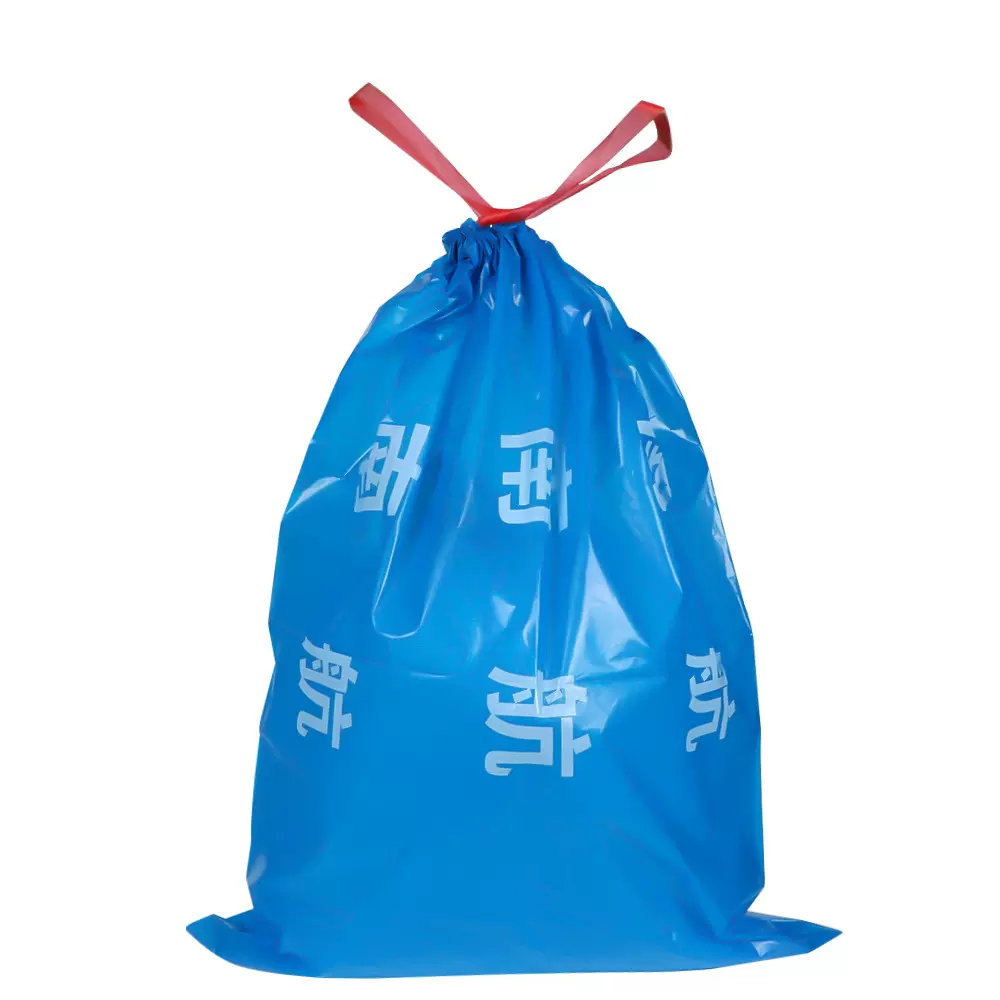 航空大垃圾袋 加厚自动收口手提抽绳塑料袋 一次性物业厂家定制